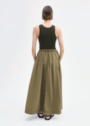 Parachute Skirt in Cotton Twill - Olive - CO Collections